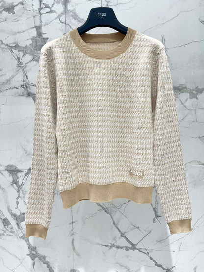 Fe 25ss jacquard knitted sweater