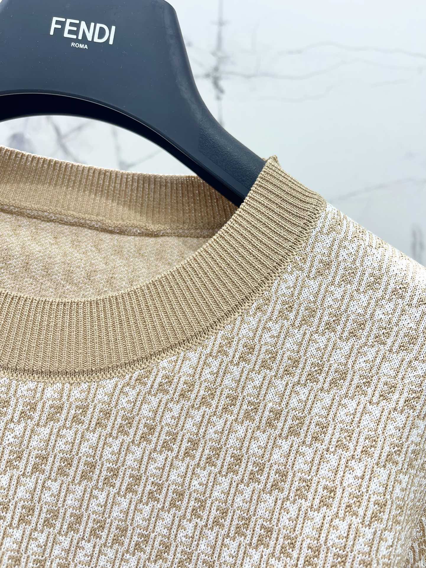 Fe 25ss jacquard knitted sweater