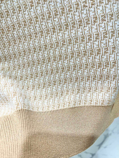 Fe 25ss jacquard knitted sweater