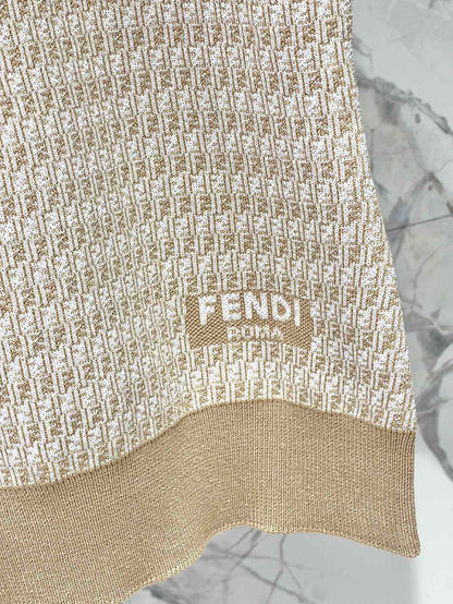 Fe 25ss jacquard knitted t-shirt