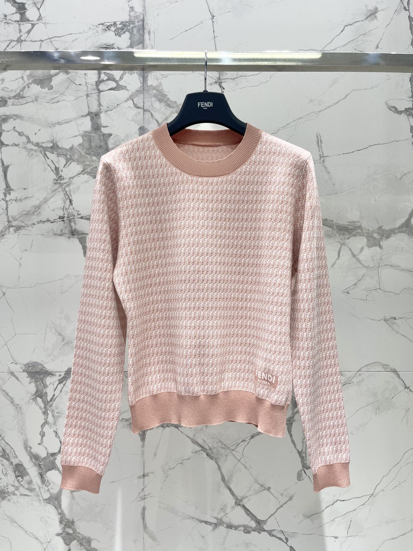 Fe 25ss jacquard knitted sweater