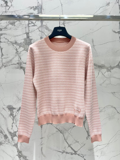 Fe 25ss jacquard knitted sweater