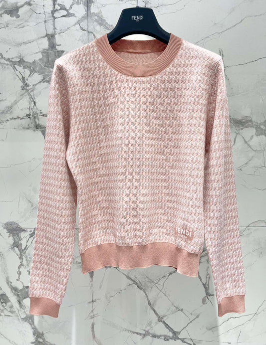 Fe 25ss jacquard knitted sweater