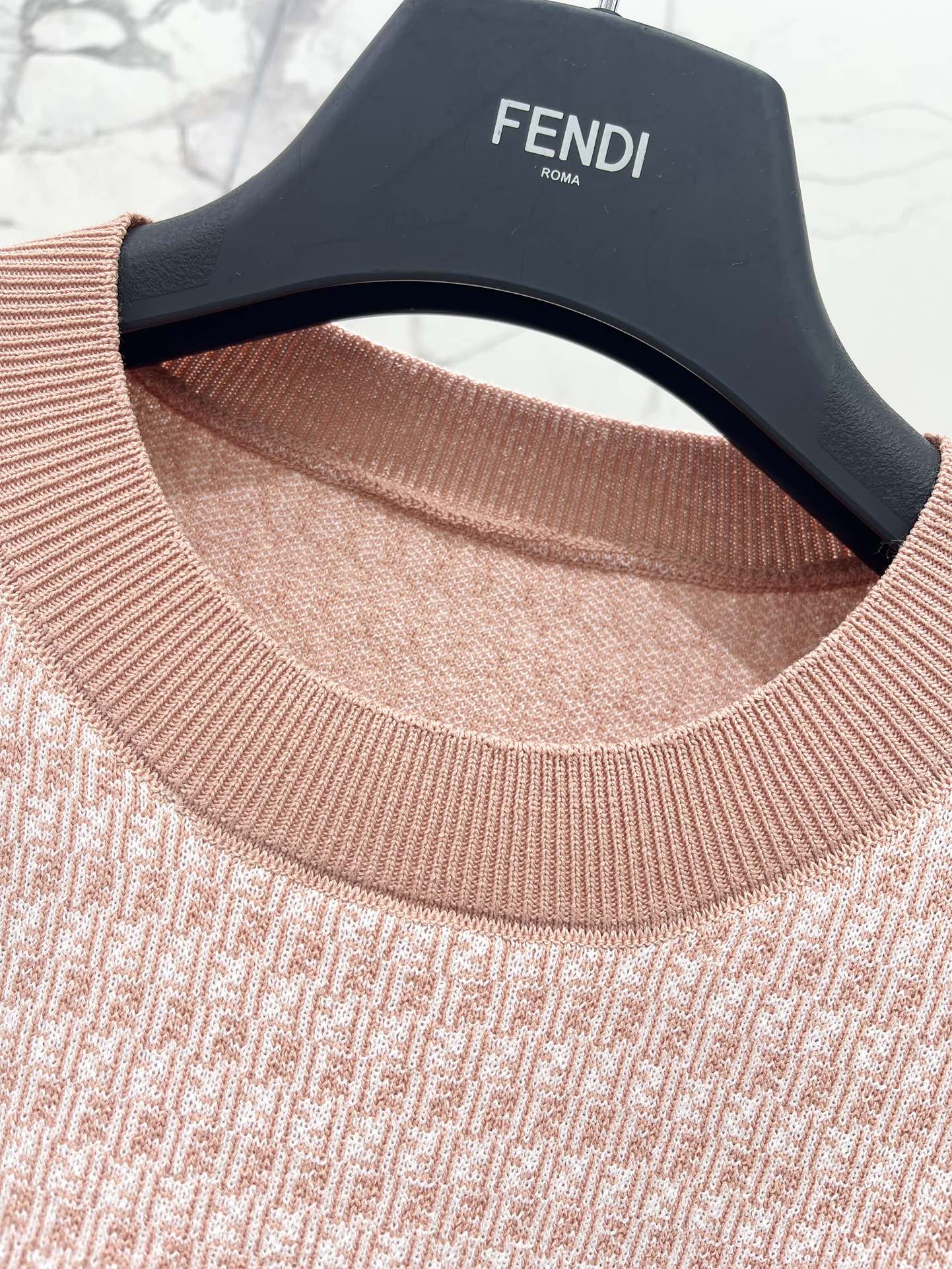 Fe 25ss jacquard knitted sweater