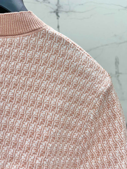 Fe 25ss jacquard knitted t-shirt