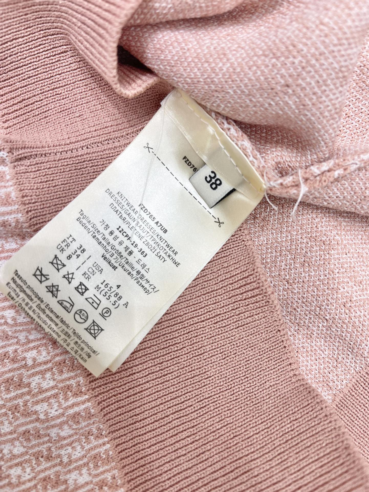Fe 25ss jacquard knitted t-shirt