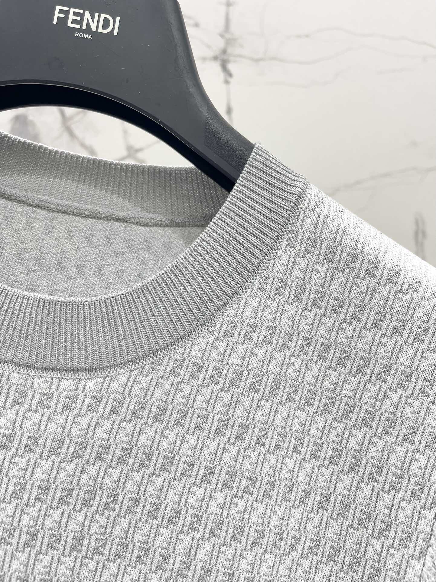 Fe 25ss jacquard knitted t-shirt