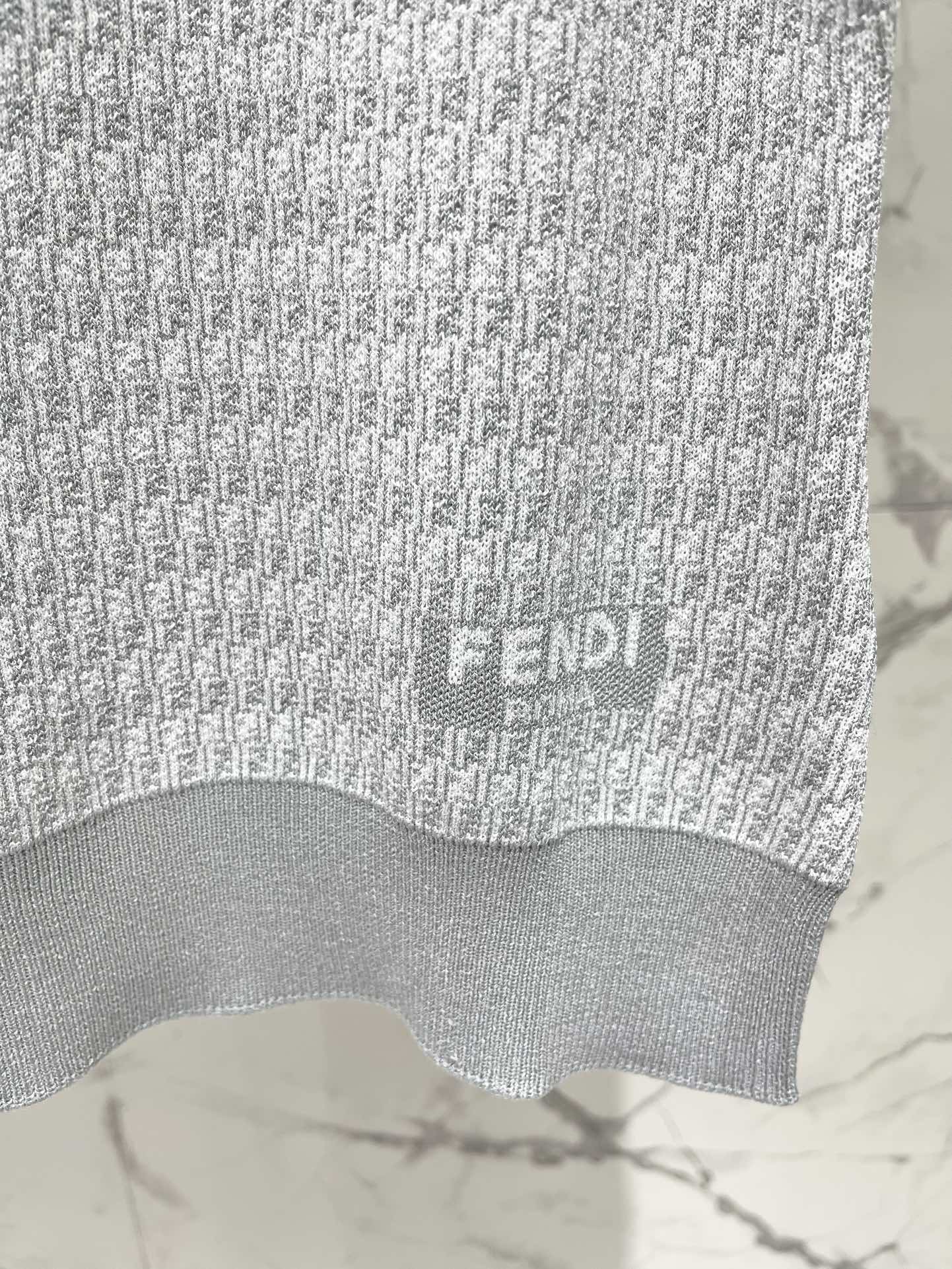 Fe 25ss jacquard knitted t-shirt
