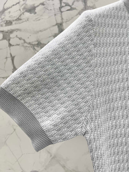 Fe 25ss jacquard knitted t-shirt