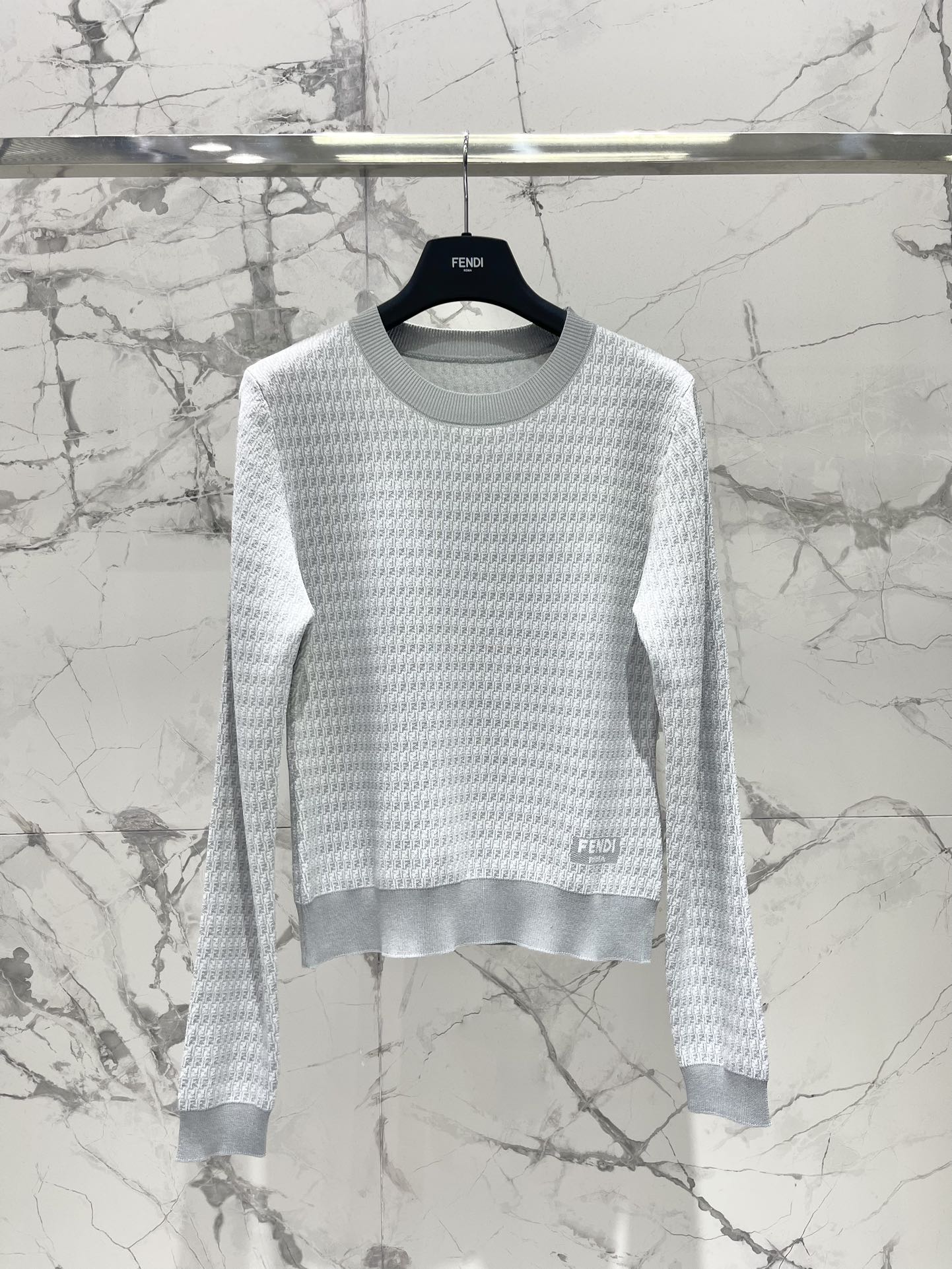 Fe 25ss jacquard knitted sweater