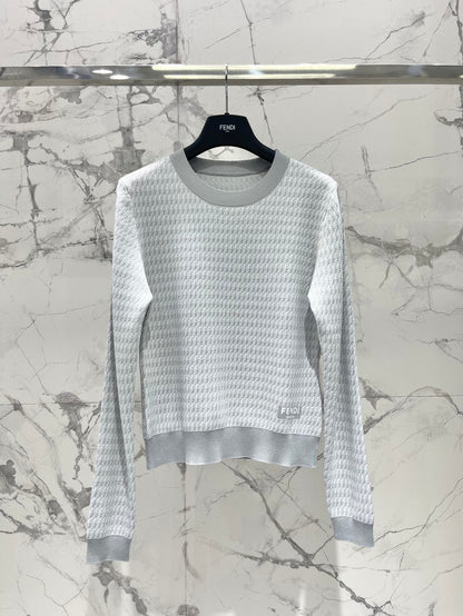 Fe 25ss jacquard knitted sweater