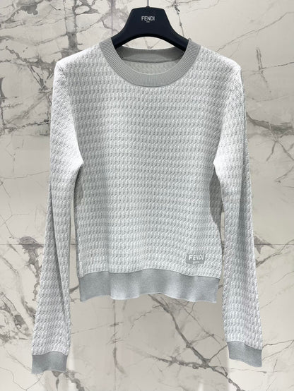 Fe 25ss jacquard knitted sweater