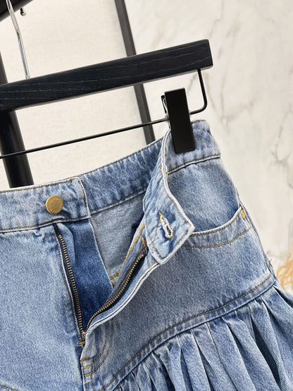 ZIM 25SS DENIM RUFFLE SKIRT