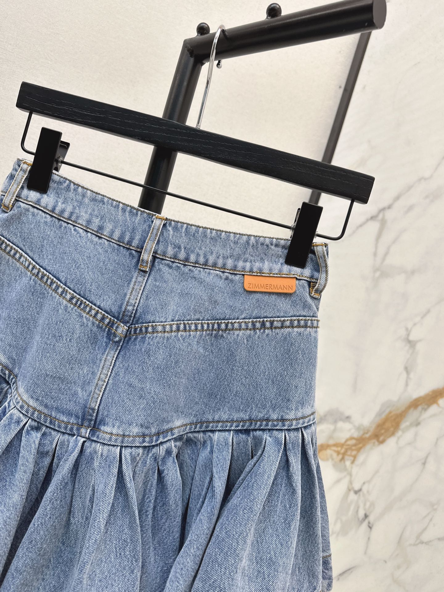 ZIM 25SS DENIM RUFFLE SKIRT