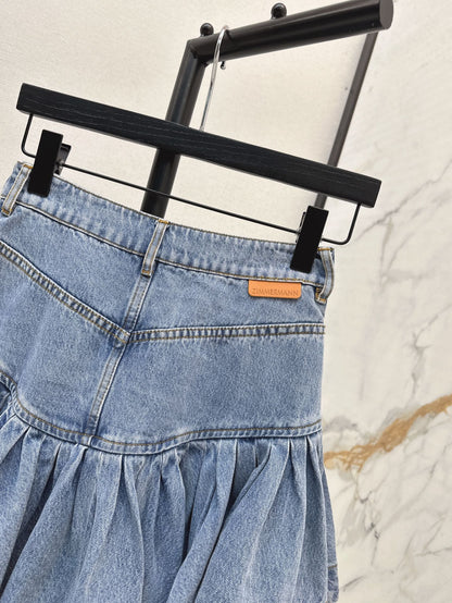 ZIM 25SS DENIM RUFFLE SKIRT