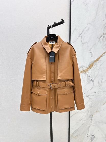 Sa 25ss leather jacket