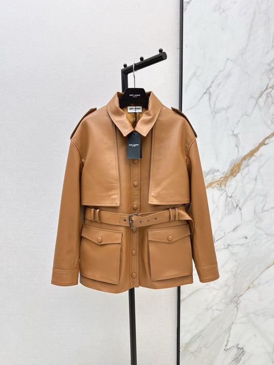 Sa 25ss leather jacket