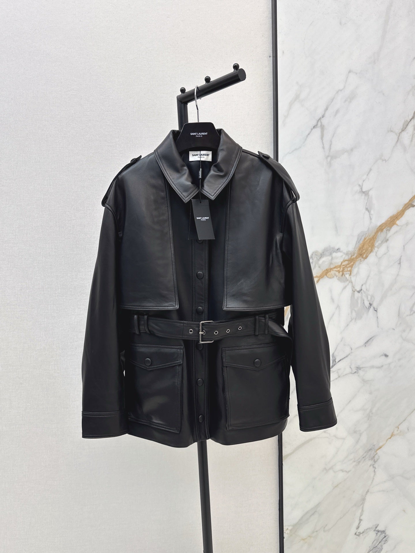 Sa 25ss leather jacket