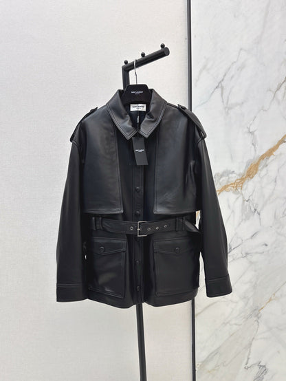 Sa 25ss leather jacket