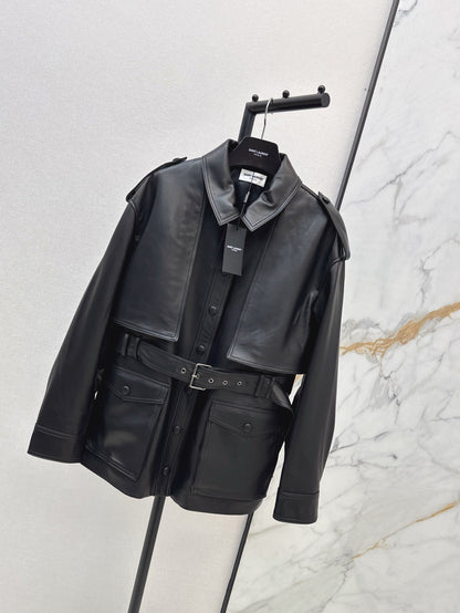 Sa 25ss leather jacket