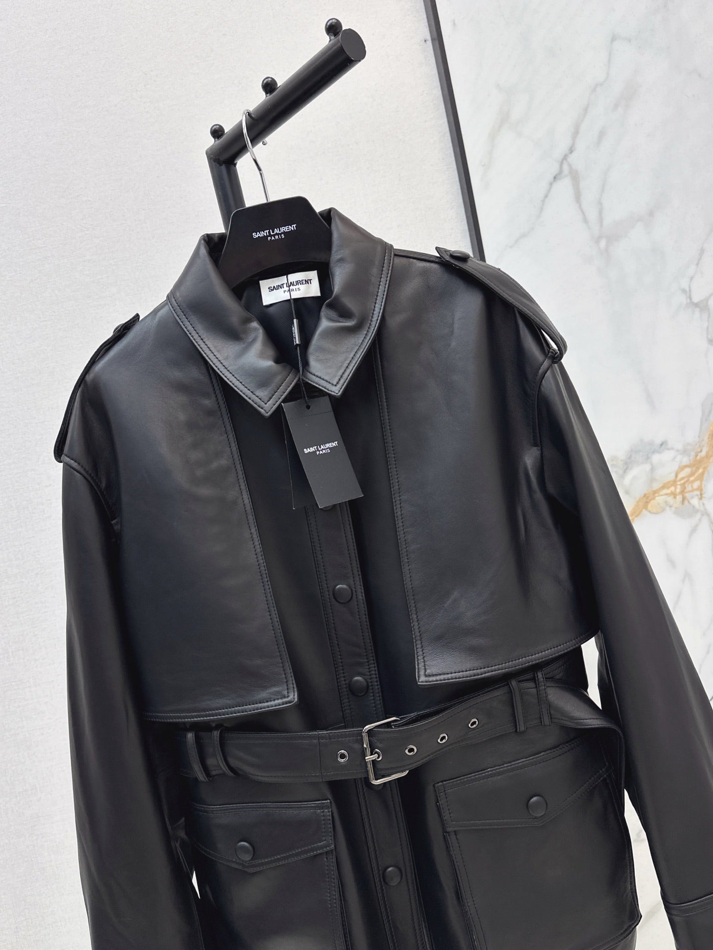 Sa 25ss leather jacket