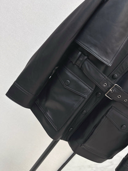 Sa 25ss leather jacket