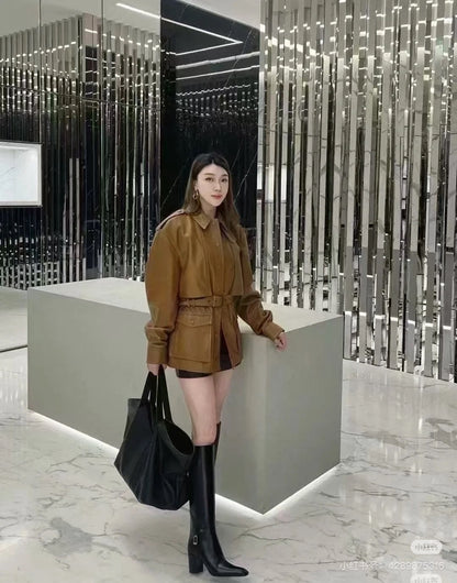 Sa 25ss leather jacket