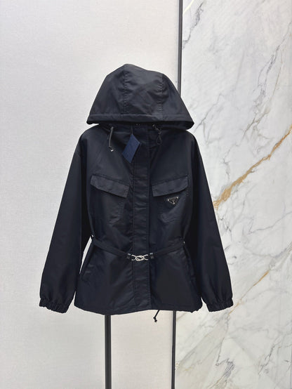 P 25ss hooded trench coat