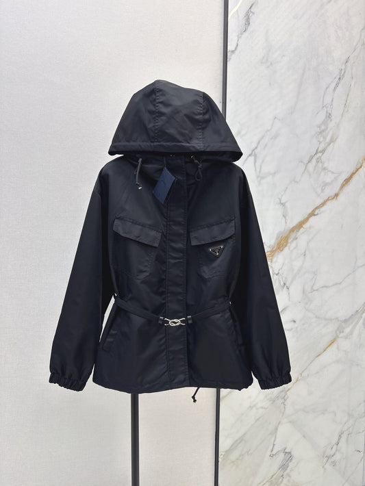 P 25ss hooded trench coat