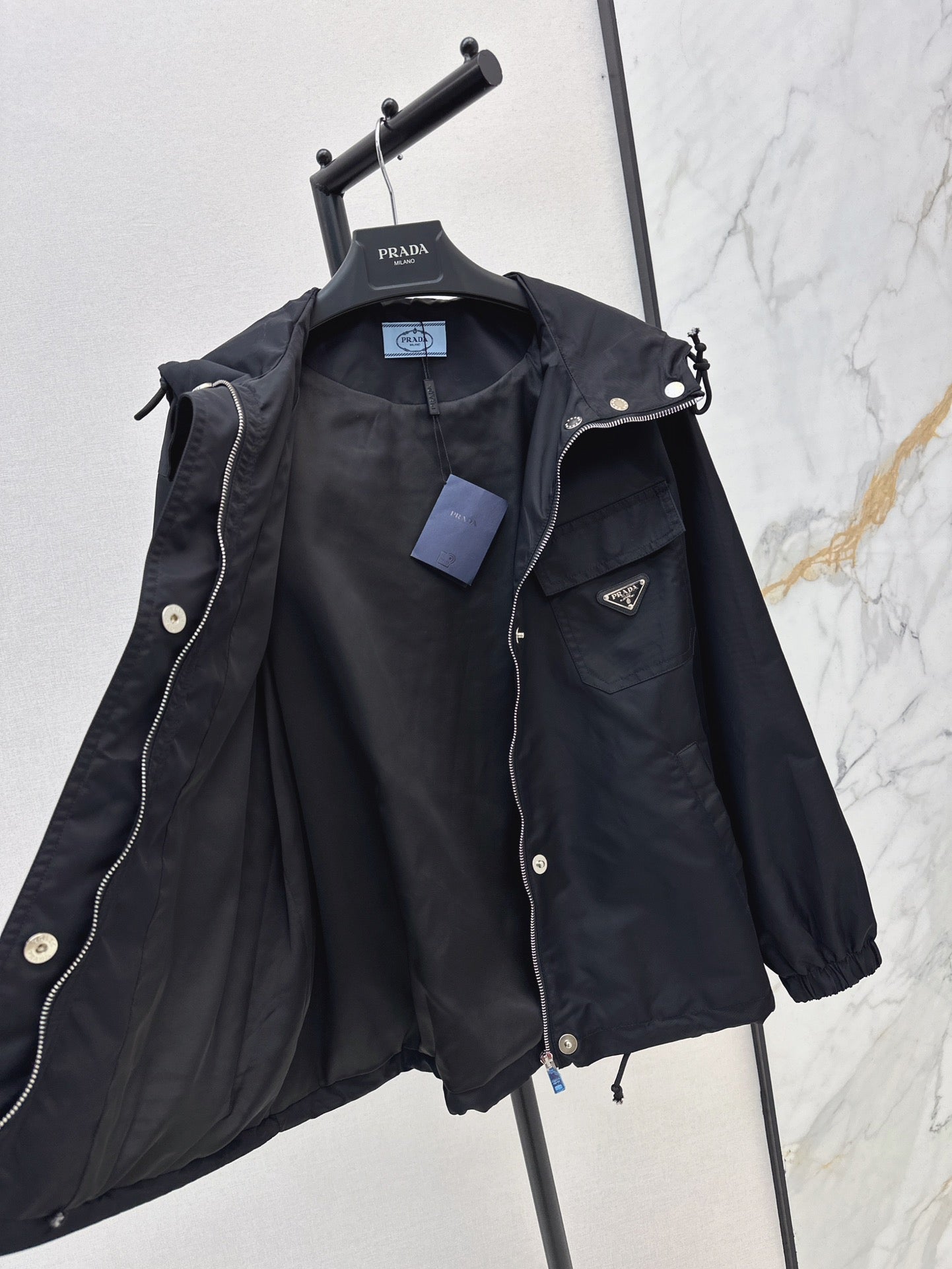 P 25ss hooded trench coat