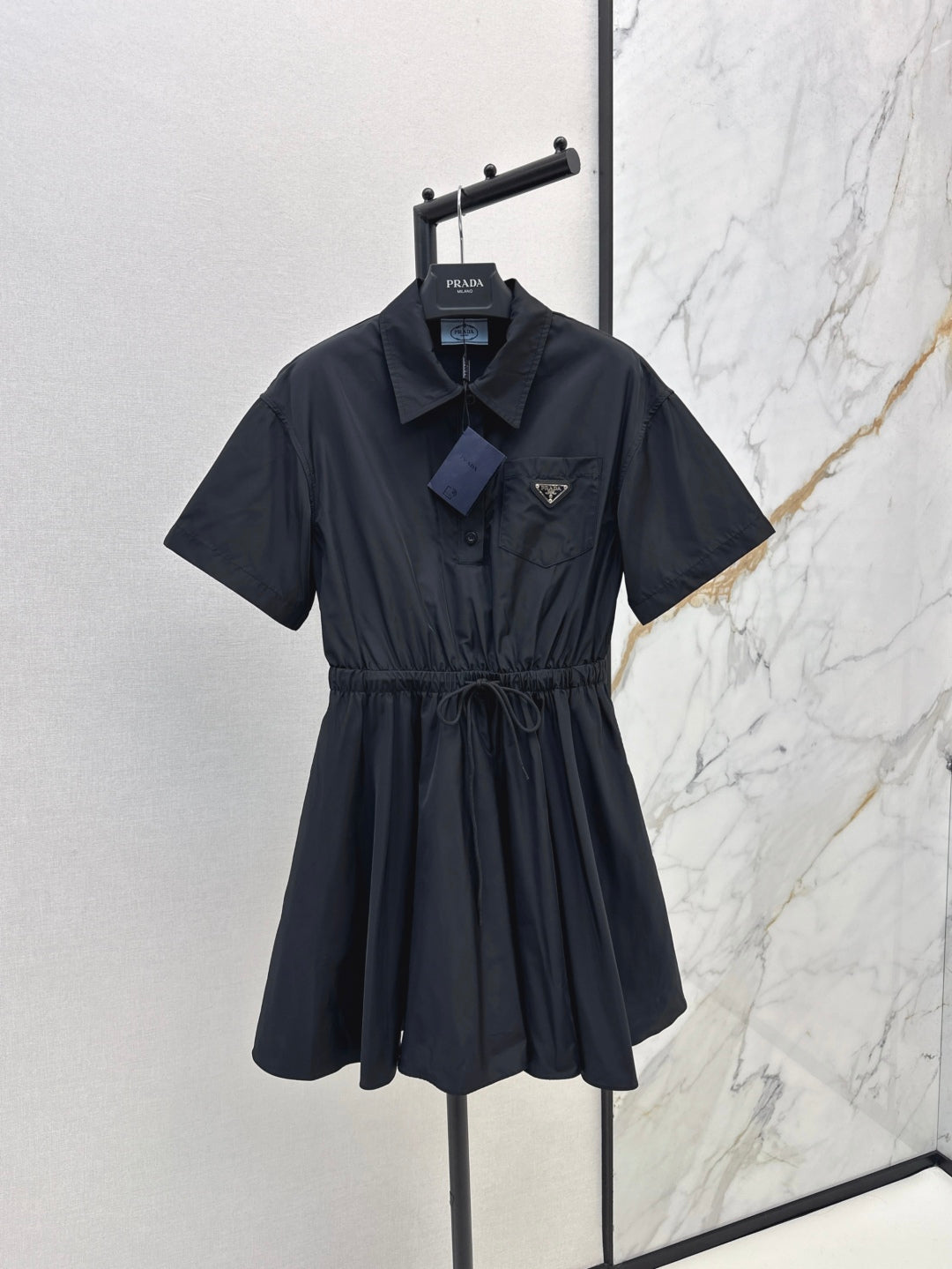 P 25SS drawstring shirt dress