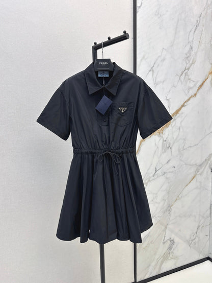 P 25SS drawstring shirt dress