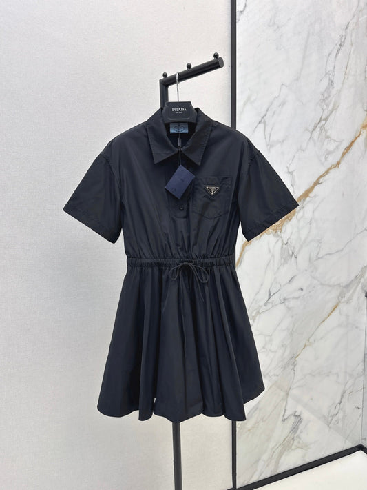 P 25SS drawstring shirt dress