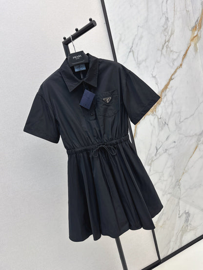 P 25SS drawstring shirt dress