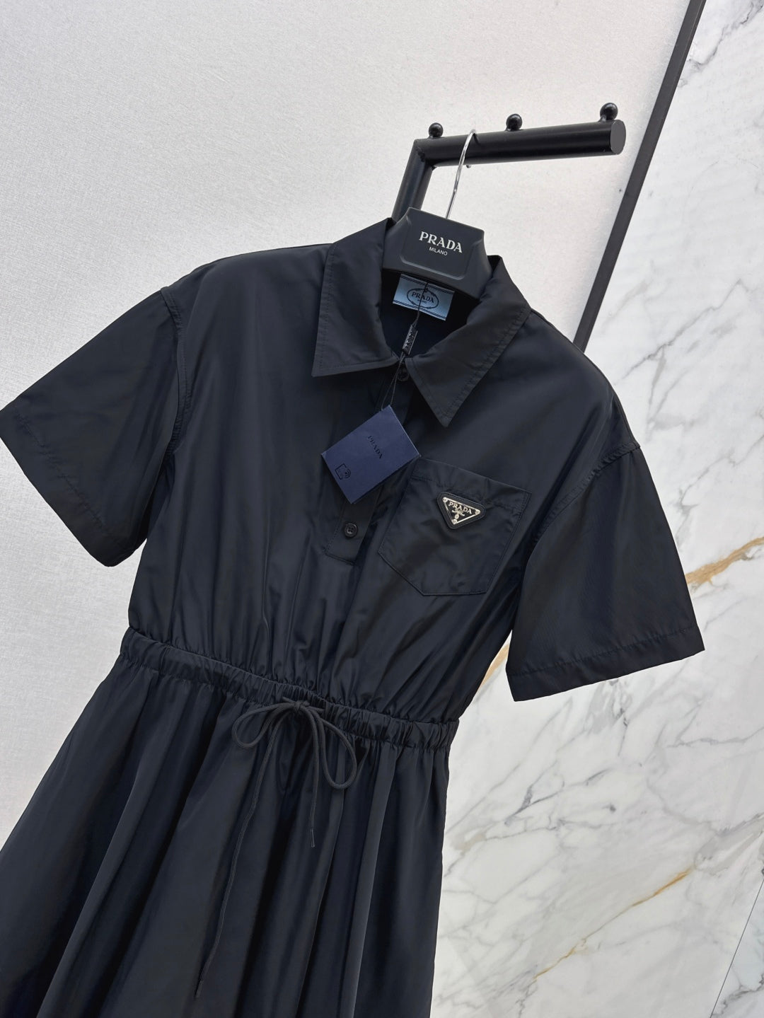 P 25SS drawstring shirt dress