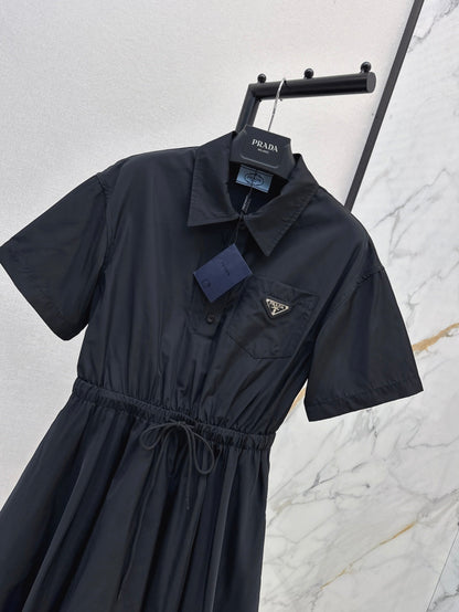 P 25SS drawstring shirt dress