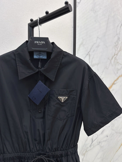 P 25SS drawstring shirt dress