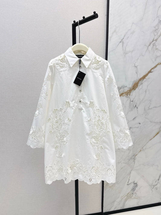 Do 25ss hollow shirt dress