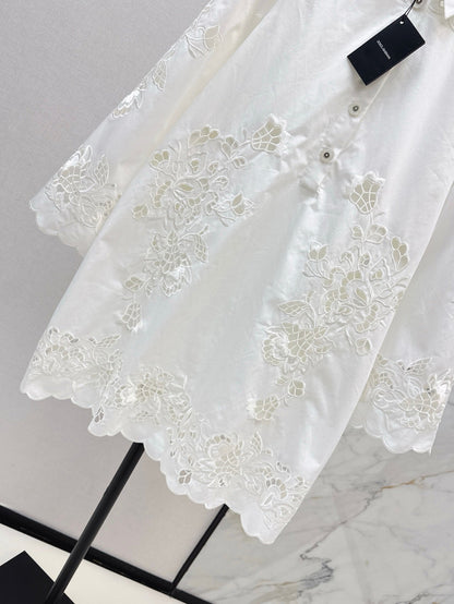 Do 25ss hollow shirt dress