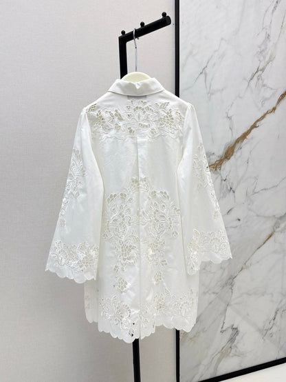 Do 25ss hollow shirt dress