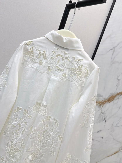 Do 25ss hollow shirt dress