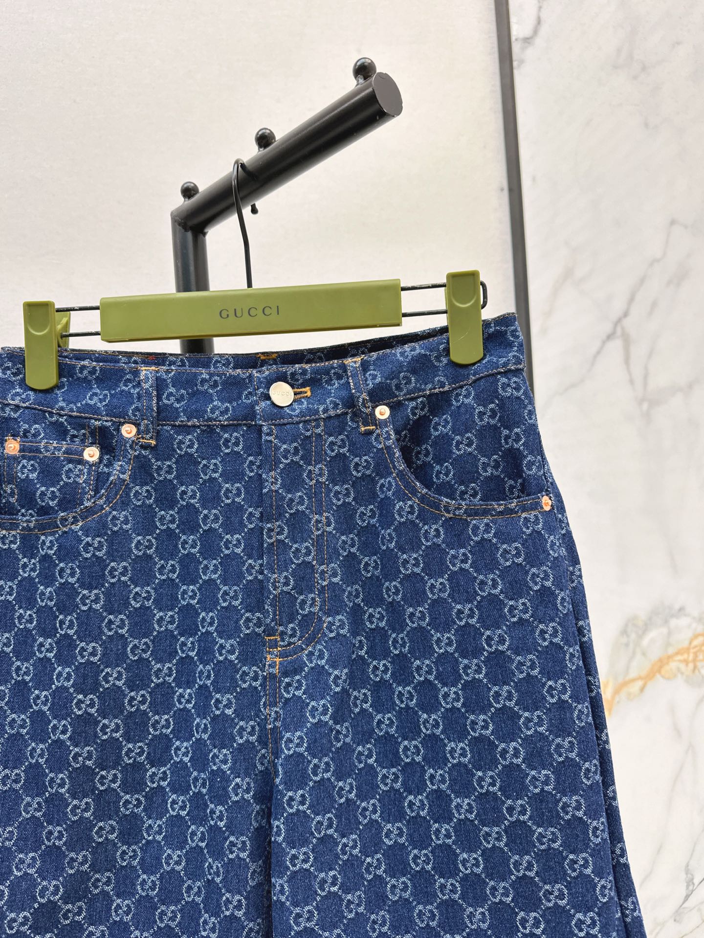 G 25ss jacquard denim short
