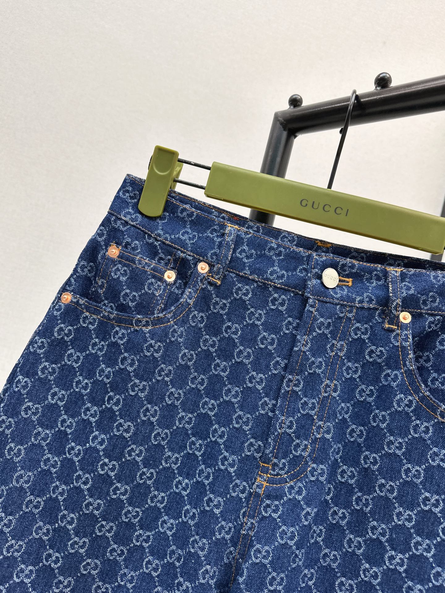 G 25ss jacquard denim short