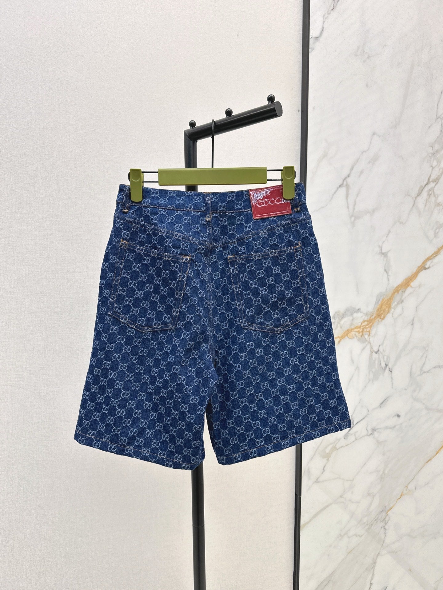G 25ss jacquard denim short