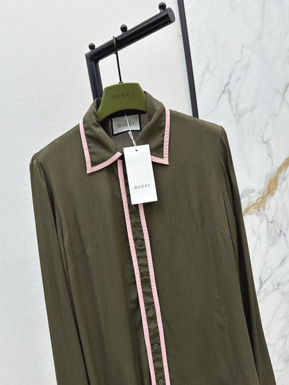 G 25ss silk buttons shirt