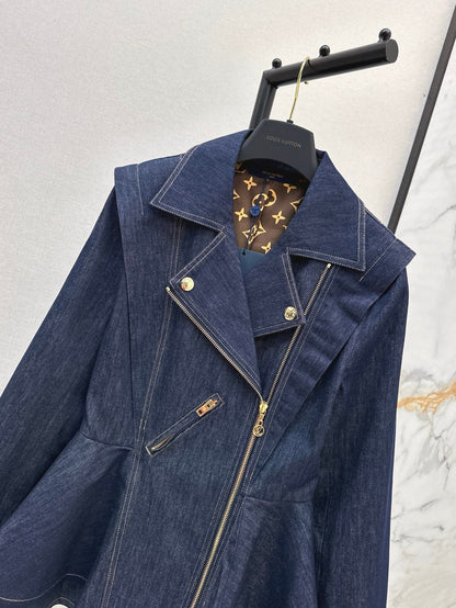 L 25ss denim ruffle jacket