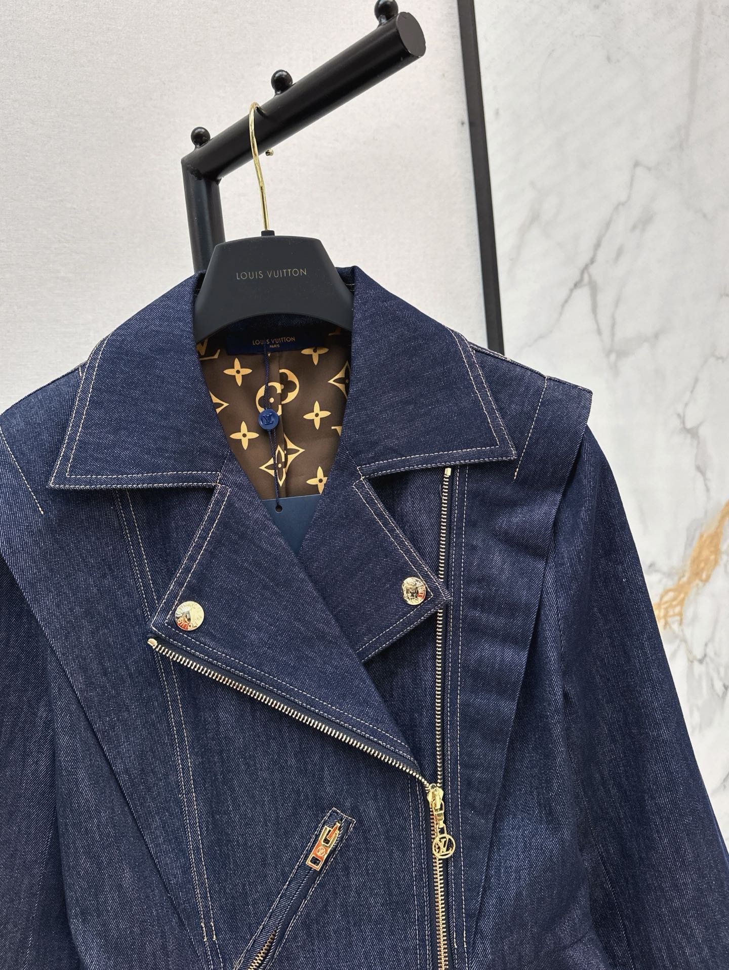 L 25ss denim ruffle jacket