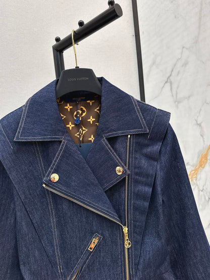 L 25ss denim ruffle jacket