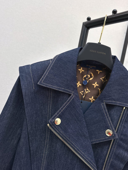 L 25ss denim ruffle jacket