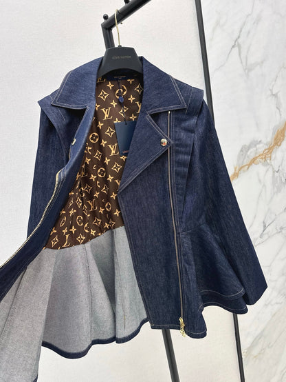 L 25ss denim ruffle jacket